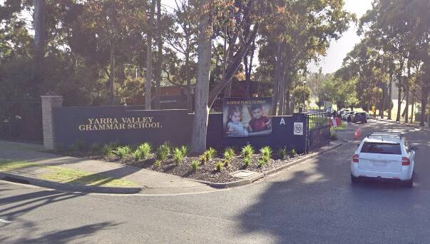 Entrance to Yarra Valley Grammar School in Ringwood, Victoria. Picture via Google Streetview