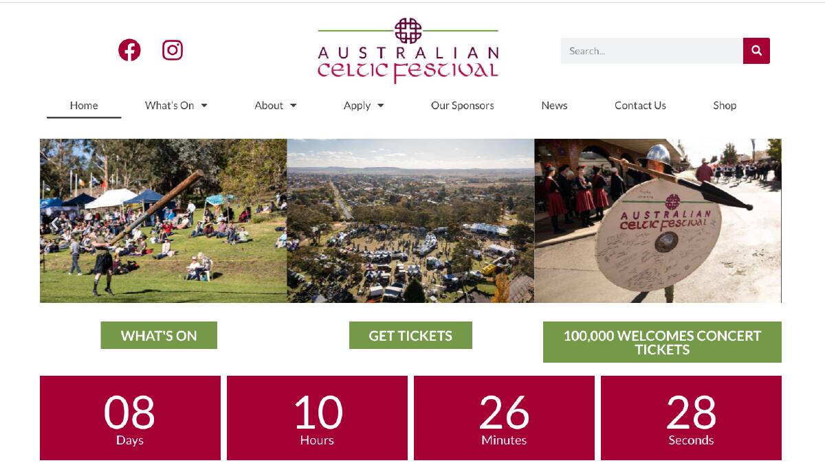 The countdown for the 2024 Glen Innes Celtic festival is on. The event draws thousands to the area. Picture supplied.