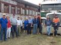 Volunteers of Tenterfield Railway Museum welcome the delivery of a First-Class Dining Car Carriage. Picture supplied 