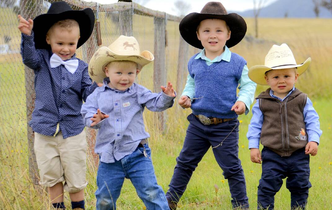 CUTE LITTLE BOYS: Dressed in their finery were youngsters Blair Parker, Angus Falconer, Malcolm Bulmer and Patrick Bulmer from Sandy Flat.