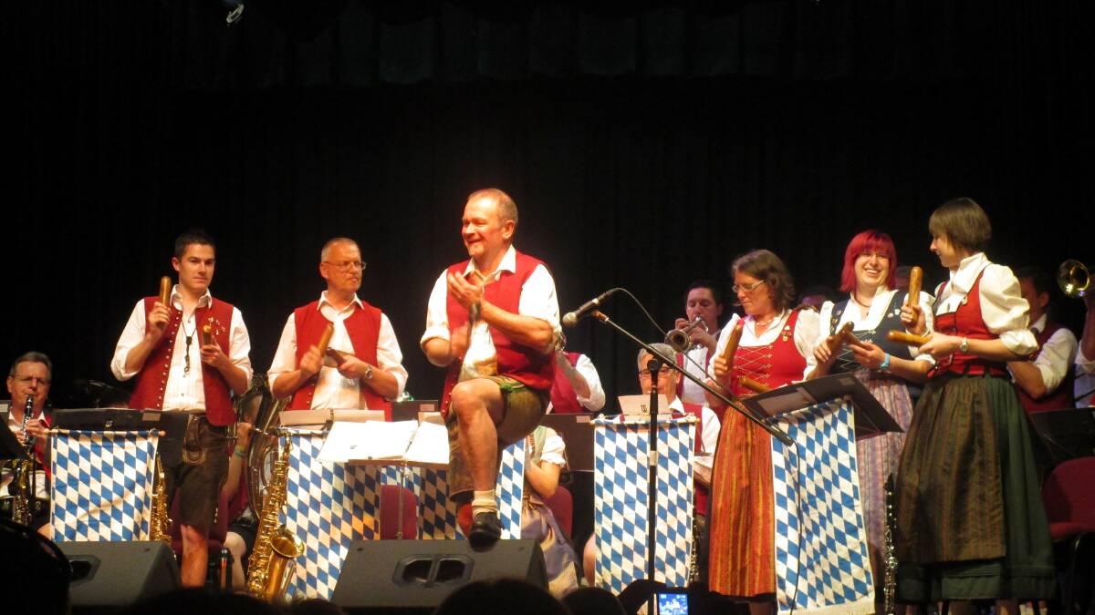 OOMP PAH: Musicians from the Unter Allgäu go through their strides for this year's Beerfest. Other events include "The 3 Big Bs" concert on Friday night.