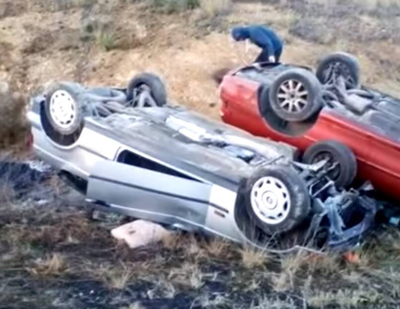 DEVILS PINCH: Two cars rolled just 15 minutes apart on the Devils Pinch near Armidale on Monday morning.