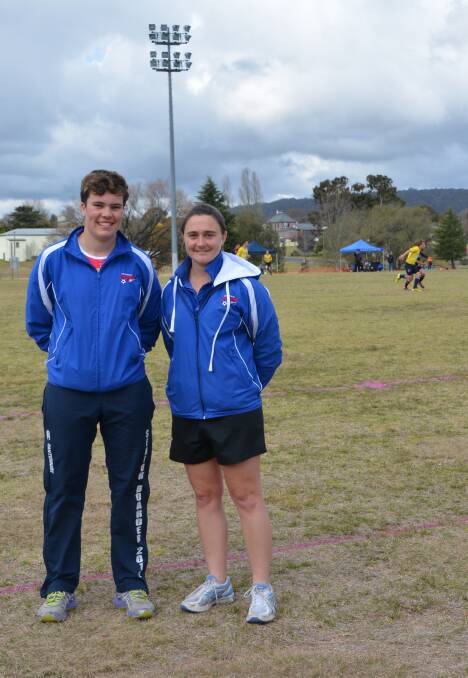 Ellen Counter and Amy Condrick on home ground at the major semis on Saturday. It was a coup for the club to win the chance to bring all the clubs to Tenterfield for the day.