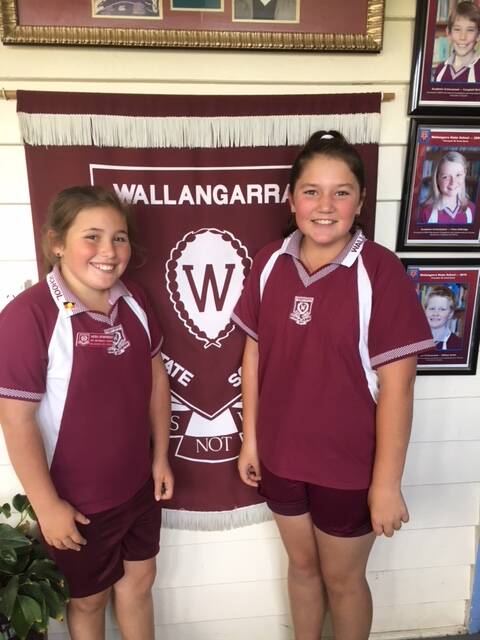 2018 Wallangarra school captains Akira Humphries and Caitlyn Springborg.