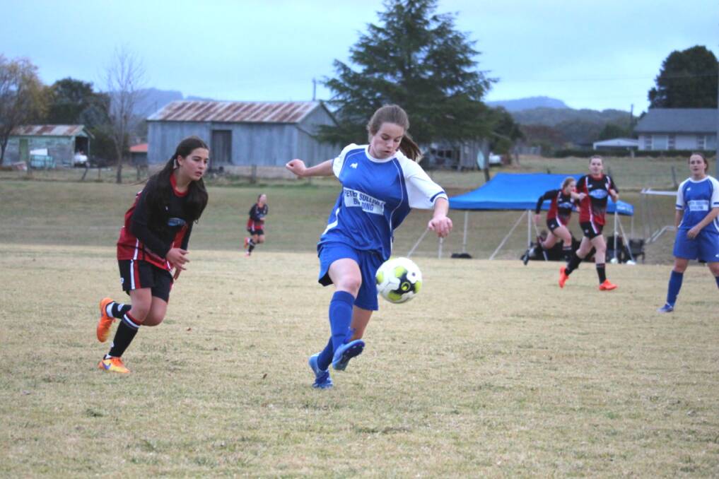 Tenterfield Thunders' player Sam Gower was part of a team effort that saw United defeated 4-nil in the ladies match.