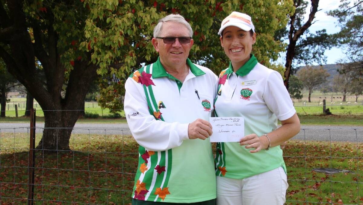 TOUCH OF SUCCESS: Neville Richardson and an elated Elana Scott were surprised by their unexpected win in the Glen Innes Major-Minors.