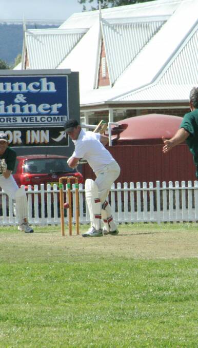 GOOD SEASON: Scott Bates added 30 runs to the scoreboard, helping Tenterfield in its trouncing of Armidale's Unex Bushies in the cricketers' first outing for the season.