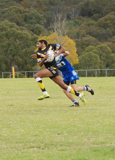 Faron Anderson (pictured here the previous week in the match against Stanthorpe) was named Players' Player on Saturday against Inglewood.