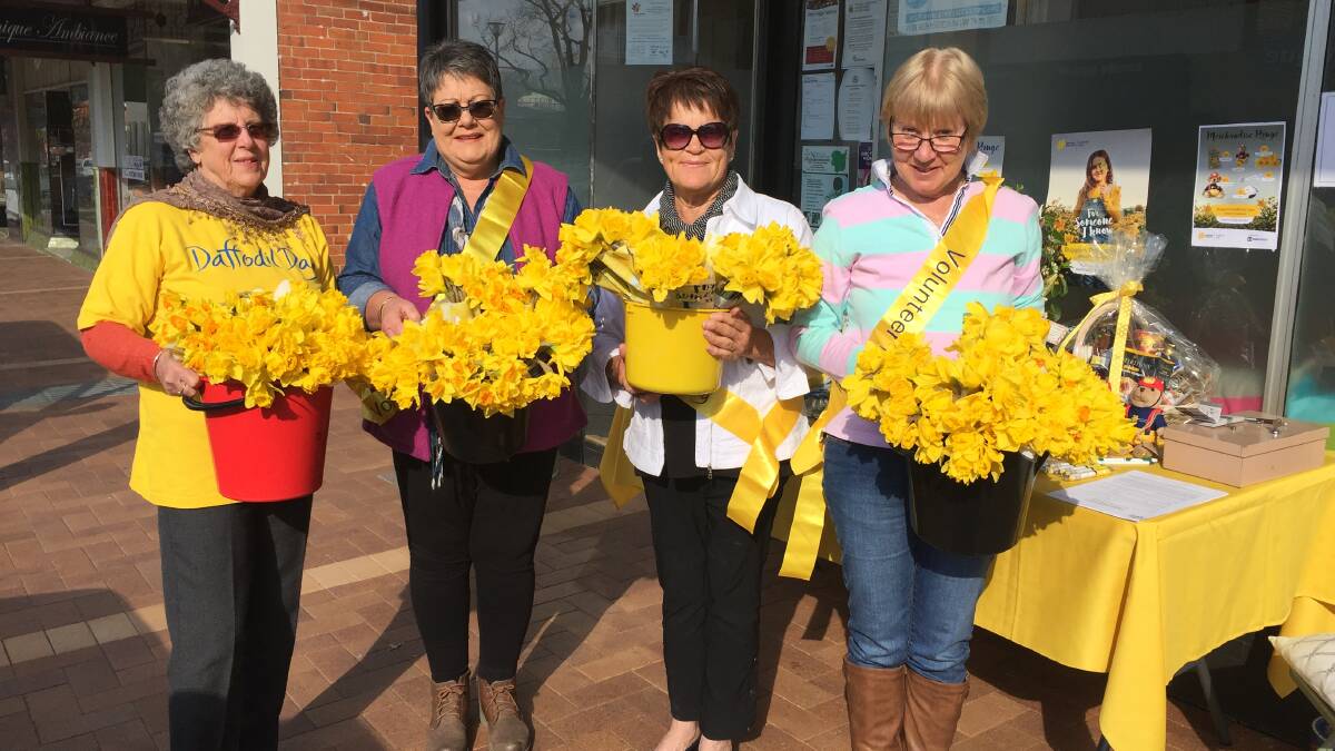 Janel Hayne, Sue Lucas, Ailsa Brown, Jenny Condrick and other volunteers are waiting to brighten up your day.