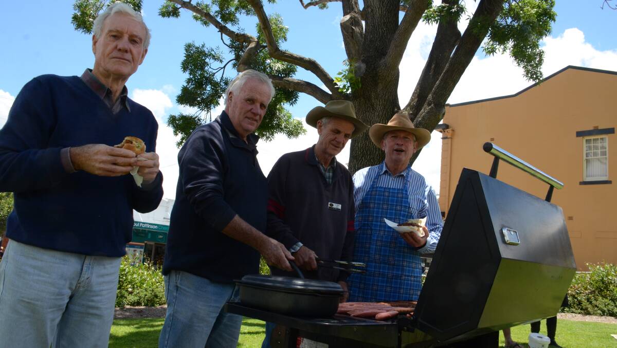 Farmer-councillors Brian Murray, John Macnish, Gary Verri and Peter Petty hosted a special barbecue on Bruxner Park for the community to mark National Ag Day.