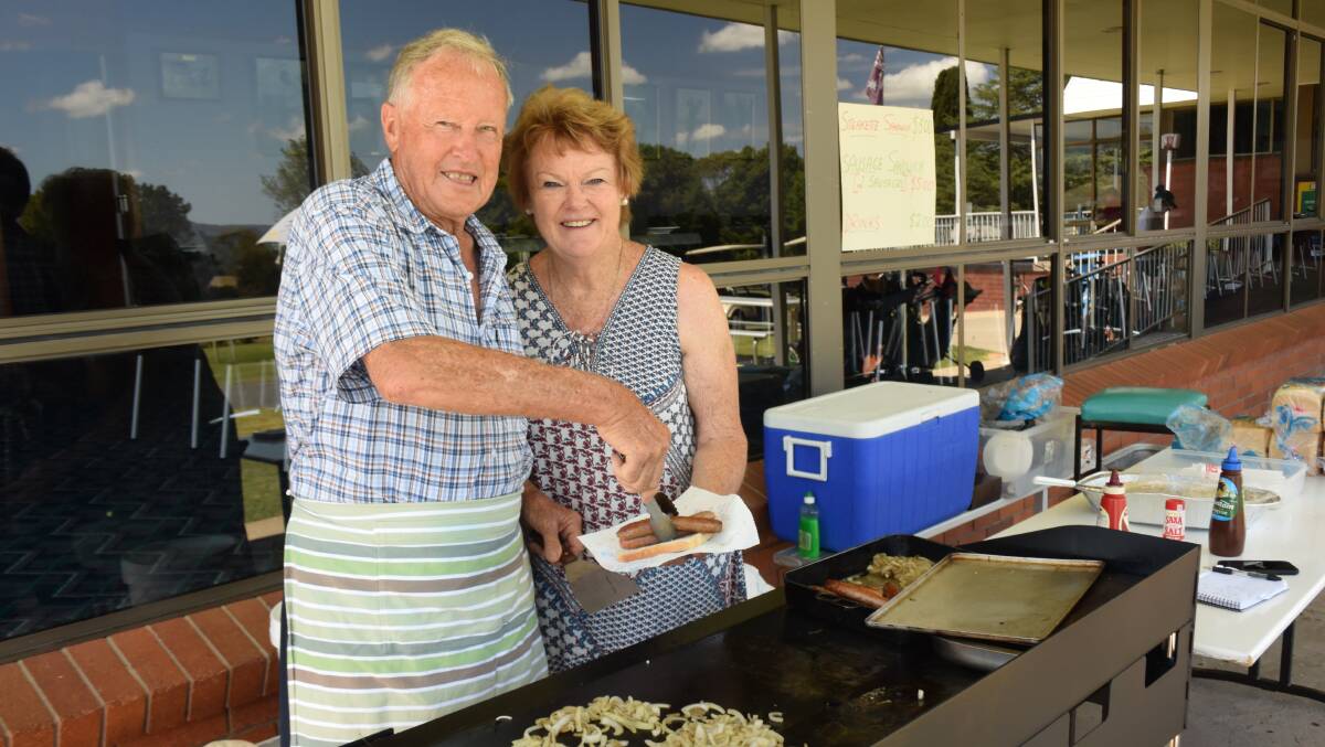 TIME FOR A SNAG? John and Heather Gower can always be relied upon to operate the tournament's catering facility 