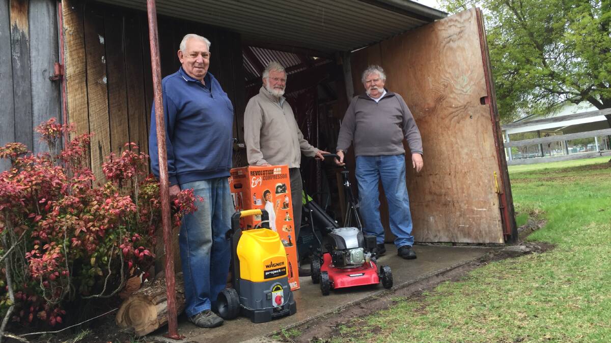 Tenterfield's Mens Shed was hot on the trail at last year's Garage Sale Trail, and is lining up against this year. Pictured here are members Rex Holley, Neil Murphy and Ian Docherty.