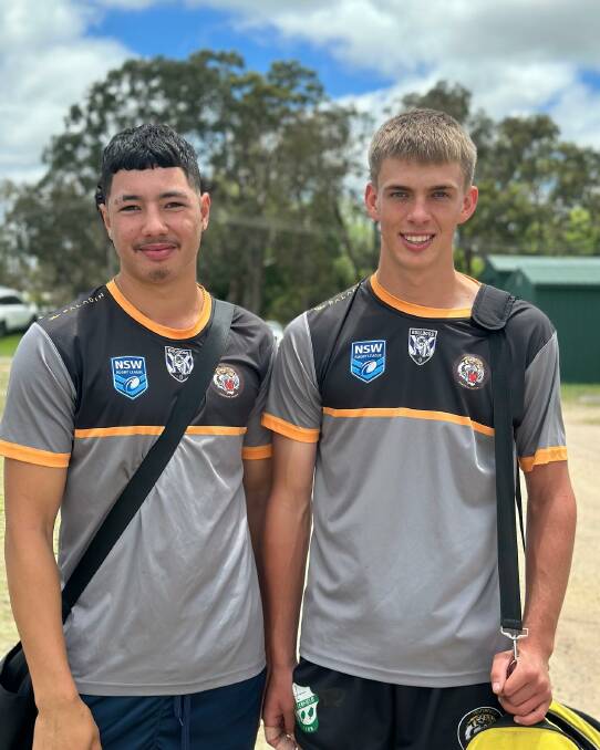 Tenterfield locals Phelix Lavea and Darcy Rolph played in the development squad trial on Saturday. Picture from Tenterfield Junior Tigers 