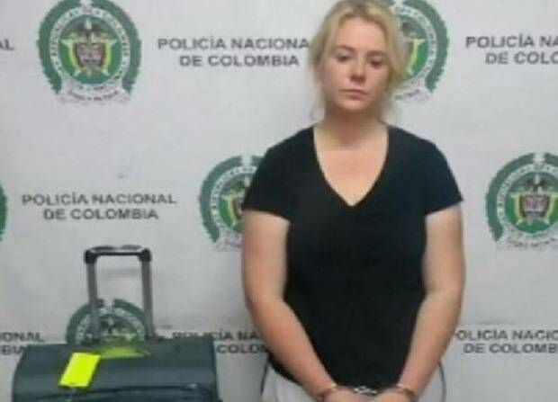 Cassandra Sainsbury was photographed beside her luggage. Photo: Colombian National Police