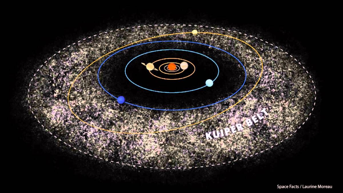 The Kuiper Belt is an icy field of debris beyond Neptune. Photo: YouTube.