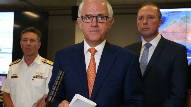 Prime Minister Malcolm Turnbull announces the deal to resettle refugees held on Nauru and Manus Island in the United States. Photo: Andrew Meares