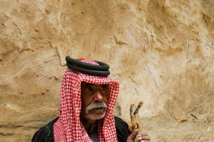 A Bedouin plays his stringed instrument in  Jordan. Photo: Robert Harding Picture Library 