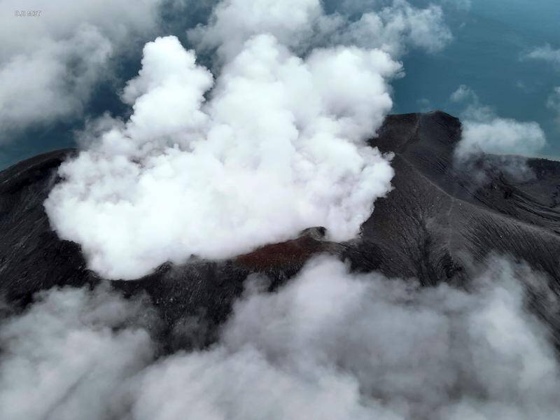 Mount Ruang on the Indonesian island of Sulawesi is erupting, forcing hundreds to evacuate. (EPA PHOTO)