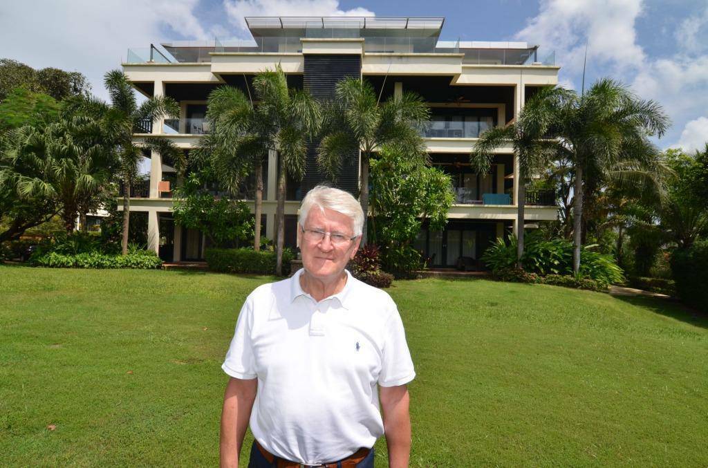 Melbourne retiree Daryl Davies outside the Chom Tawan residential development on Phuket's west coast. He and other buyers face eviction.