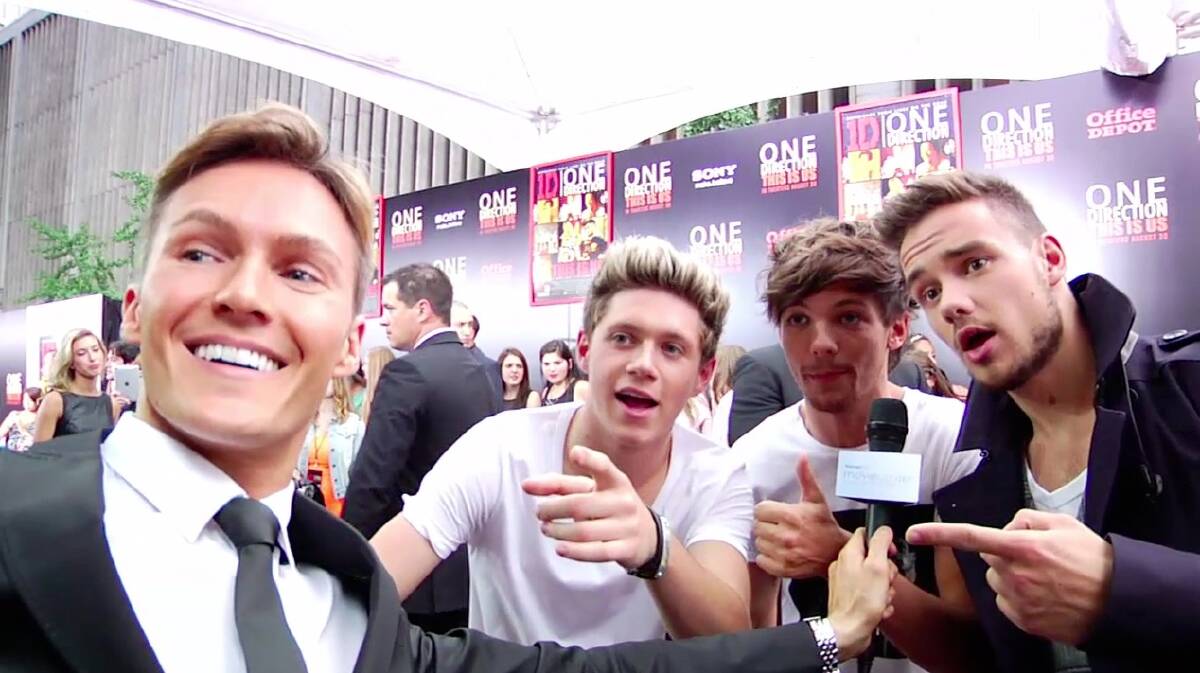 AMONG STARS: Dean catches up with some of the lads from One Direction in New York.