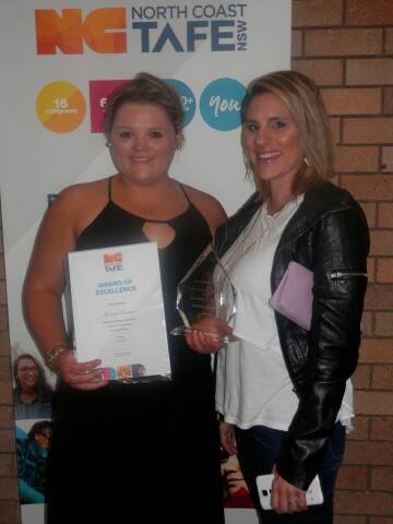 TOP HAIR DO: Jessica Cowin with Zest Hair Crew’s Andrea Thomas at the awards ceremony.