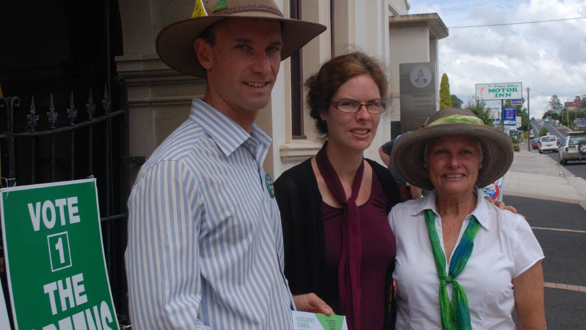 Adam Guise met with supporters at the Tenterfield pre-polling booths today (Thursday, March 26).