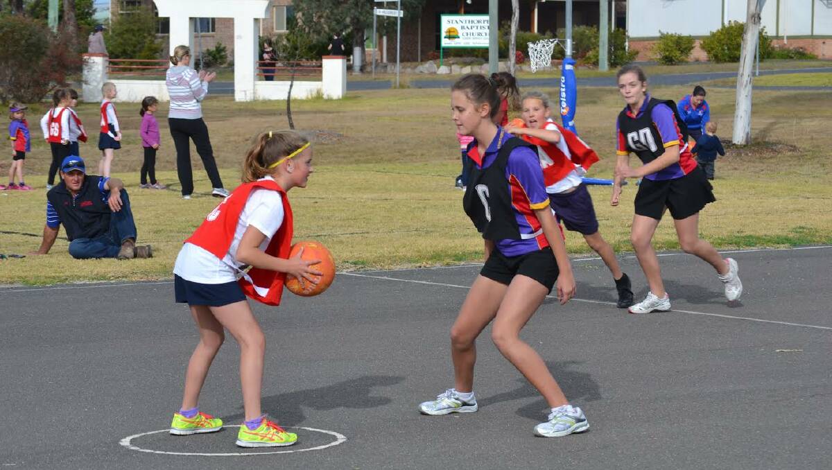 Abbey Holley and Jessica Brierley in action for Tenterfield against Stanthorpe last season. 
