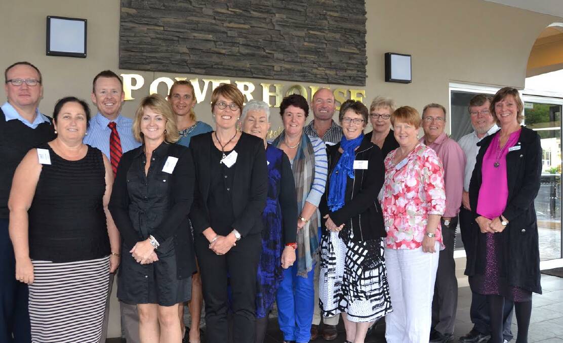 Geraldine (furthest right) with other principals at the Armidale Small School Leadership program.