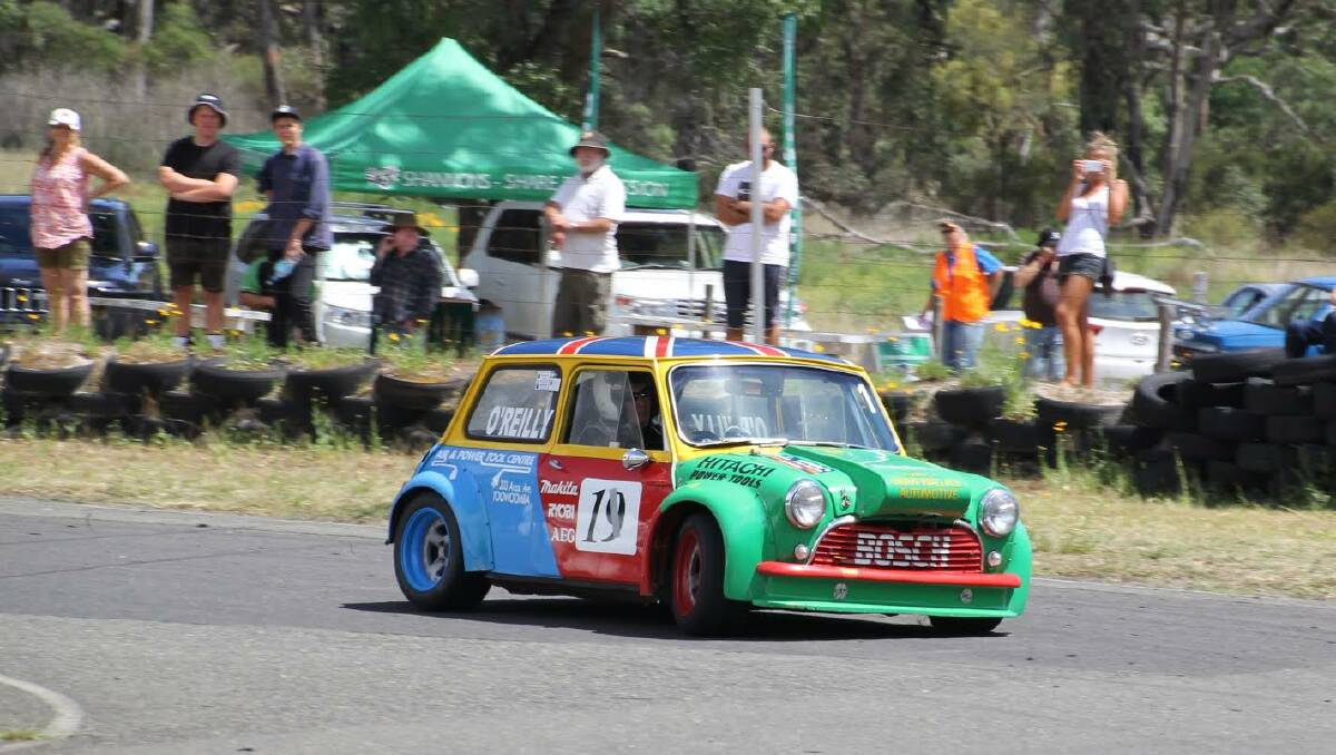 Tenterfield's Neal O’Reilly competed in his Mini and won the sports sedan 0 – 2000cc class in Warwick.