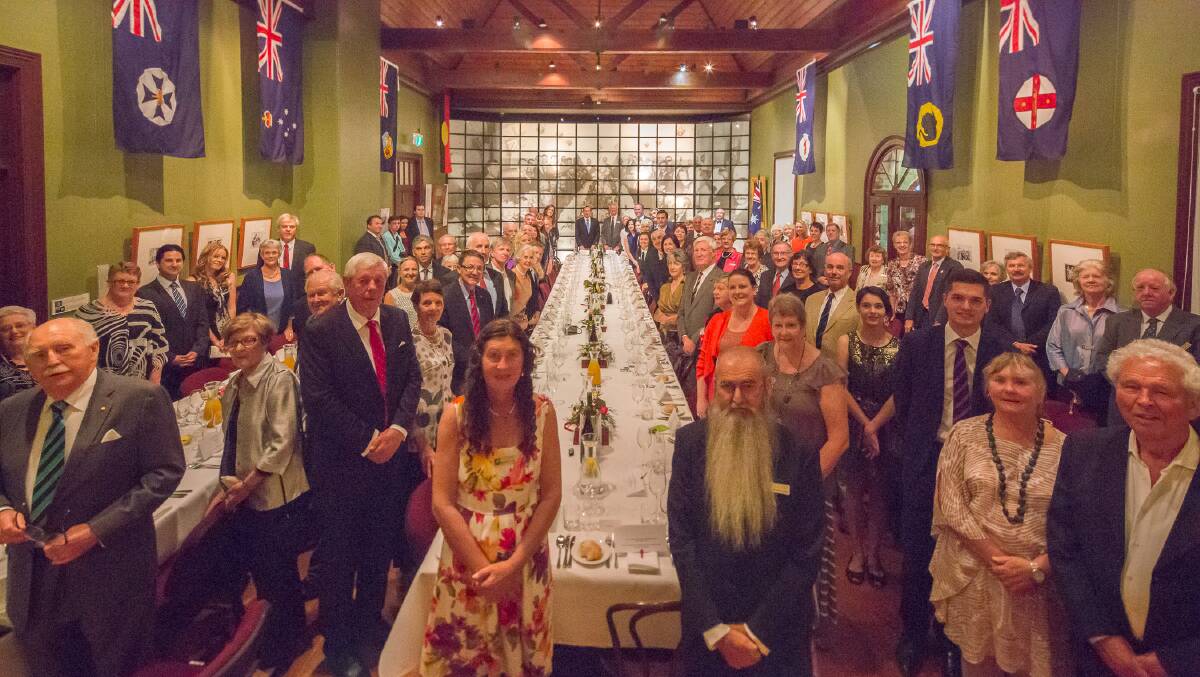 The School of Arts banquet hall in which Mr Abbott, situated at the top of the table, and Sir Henry Parkes delivered their respective addresses. Photo by Peter Reid.