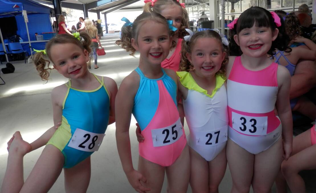 Larissa George, Jayda Hill, Indy Murphy and Kayla Parish at the Zone comp in Tamworth over the weekend.