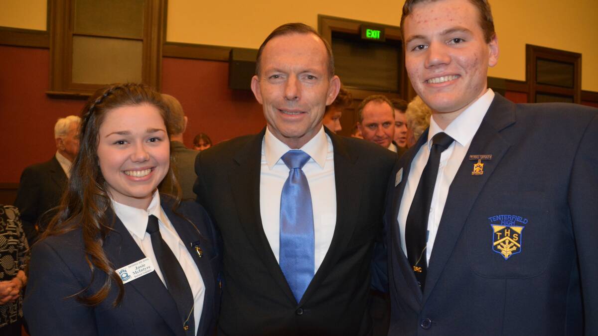 Prime Minister Tony Abbott came to Tenterfield on Saturday where he delivered a speech on the state of federation. The evening marked the 125-year anniversary of Sir Henry Parkes Oration.