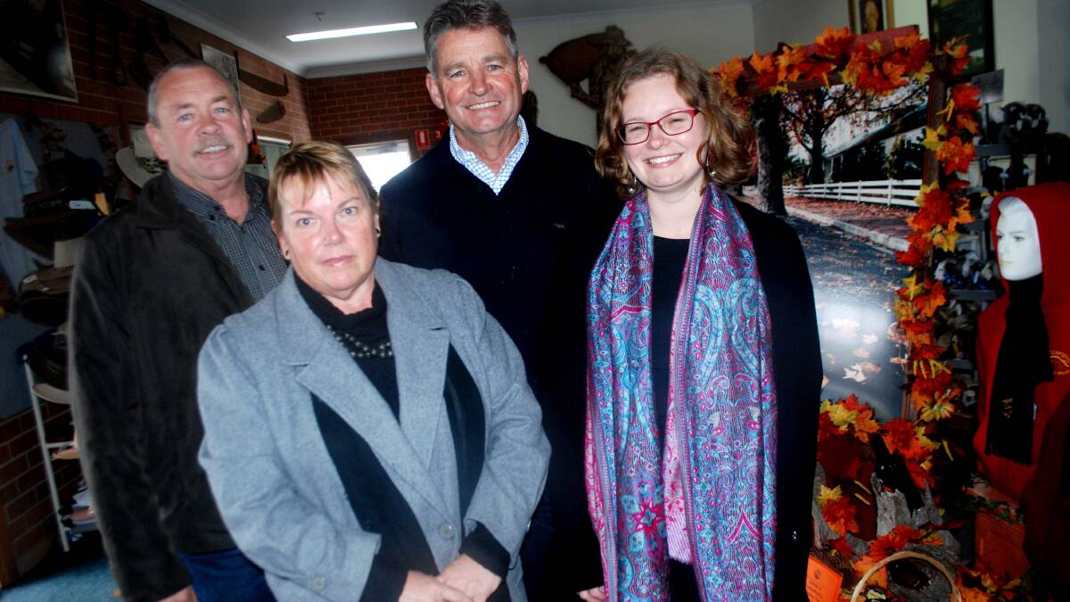 Harry Bolton, Kim Rhodes, Peter Brier-Mills and Caitlin Reid met last week to discuss how Tenterfield Shire Council and the Tenterfield and District Visitors Association can continue to work in tandem. 