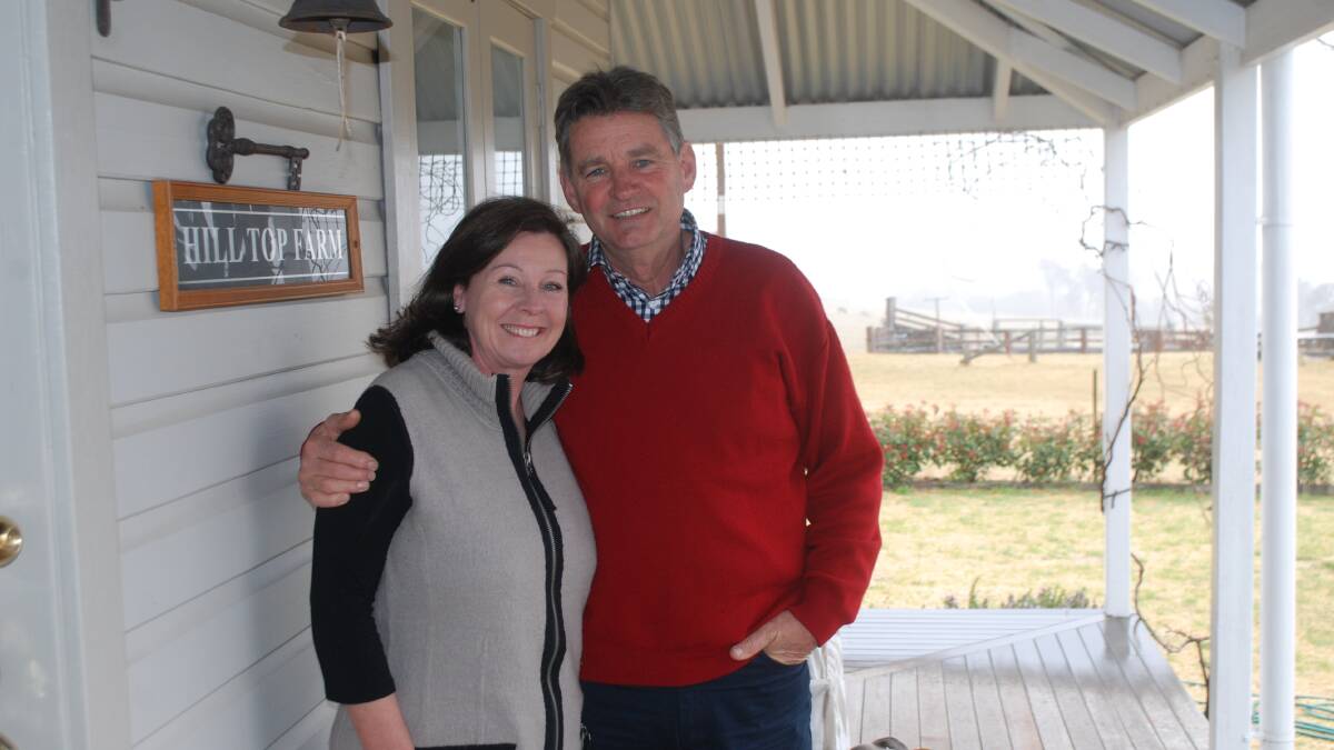 Cathie and Peter Brier-Mills at their Hill Top Farm.