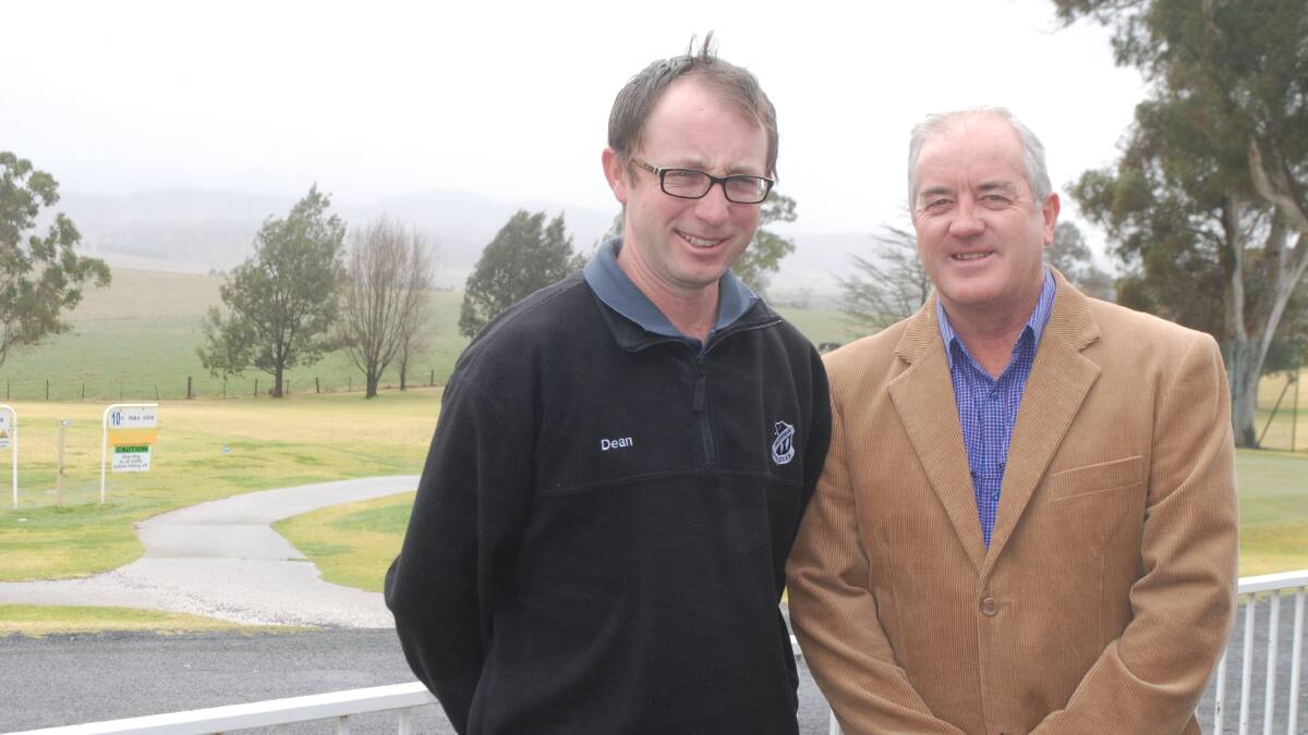 Tenterfield Gold Club manager Dean Hines with Michael Manser, Tournament Director.