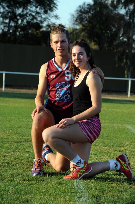 Goroke’s Duncan Cameron and Horsham’s Anna Bush will compete in the Stawell Gift and Stawell women’s gift respectively at the weekend. It will be their first time competing in the feature events. Ararat young guns Sarah Blizzard and Tiffany Boatman will also compete in the women’s gift. Picture: PAUL CARRACHER