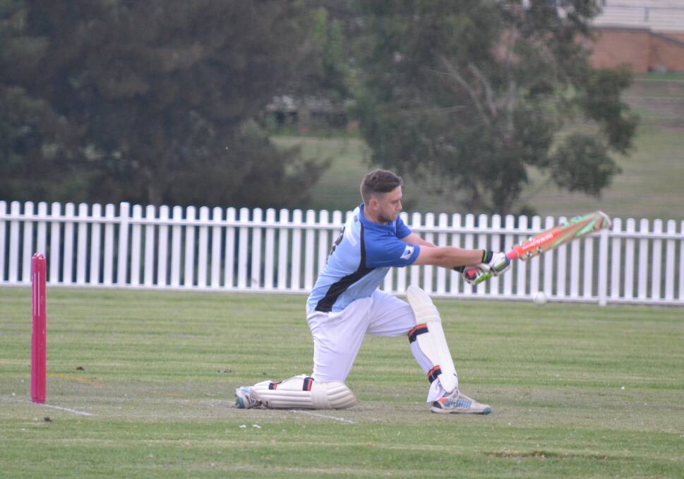 In form: Mitch Austin made a brilliant 50 for XI Ducks last Wednesday night.