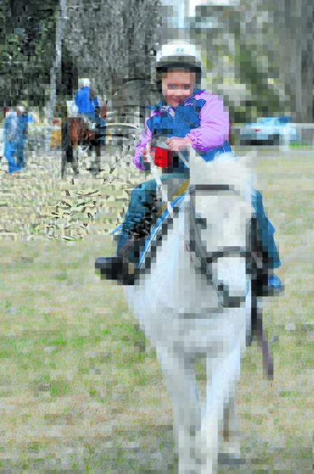 Holly Thomas enjoying the day with her pony.