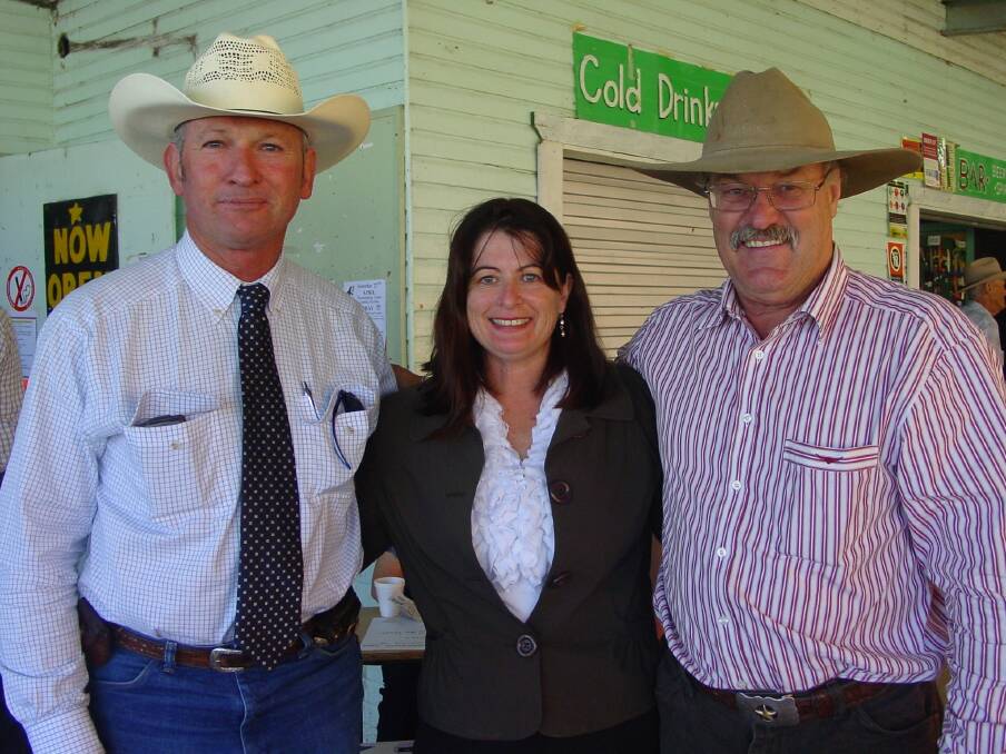 Official party: Mayor Peter Petty, Kate Petty and Mayor Ross Brown.