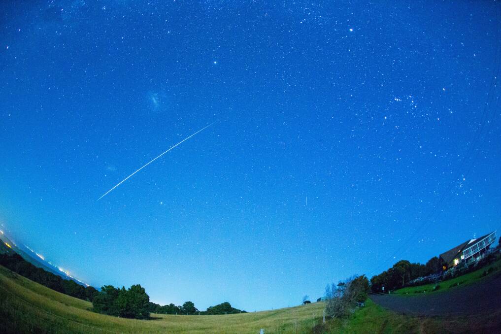 Illawarra astronomer and photographer David Finlay captured the Geminid meteor shower. Picture: David Finlay