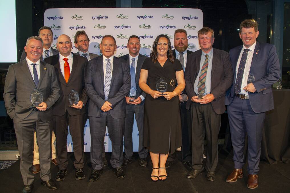 The winners of the 2023 Syngenta Growth Awards night. Darren Best (not pictured) won second judges' choice. Picture supplied