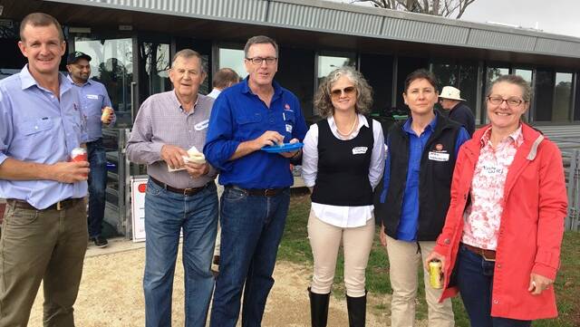 Staff and participants at an Armidale biosecurity planning workshop organised by Local Land Services, AD Commodities and the University of New England. Pictured are Steve Eastwood, Don Carruthers, Tony Keech, Caroline Coupland, April Youngberry and Kirsty White.