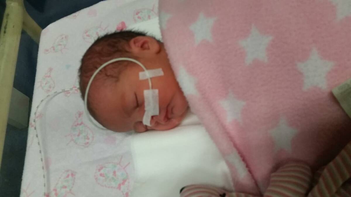 Sleeping Sweetly: Esther Elizabeth-Grace Page at 2.6 kilograms. Picture:Supplied.