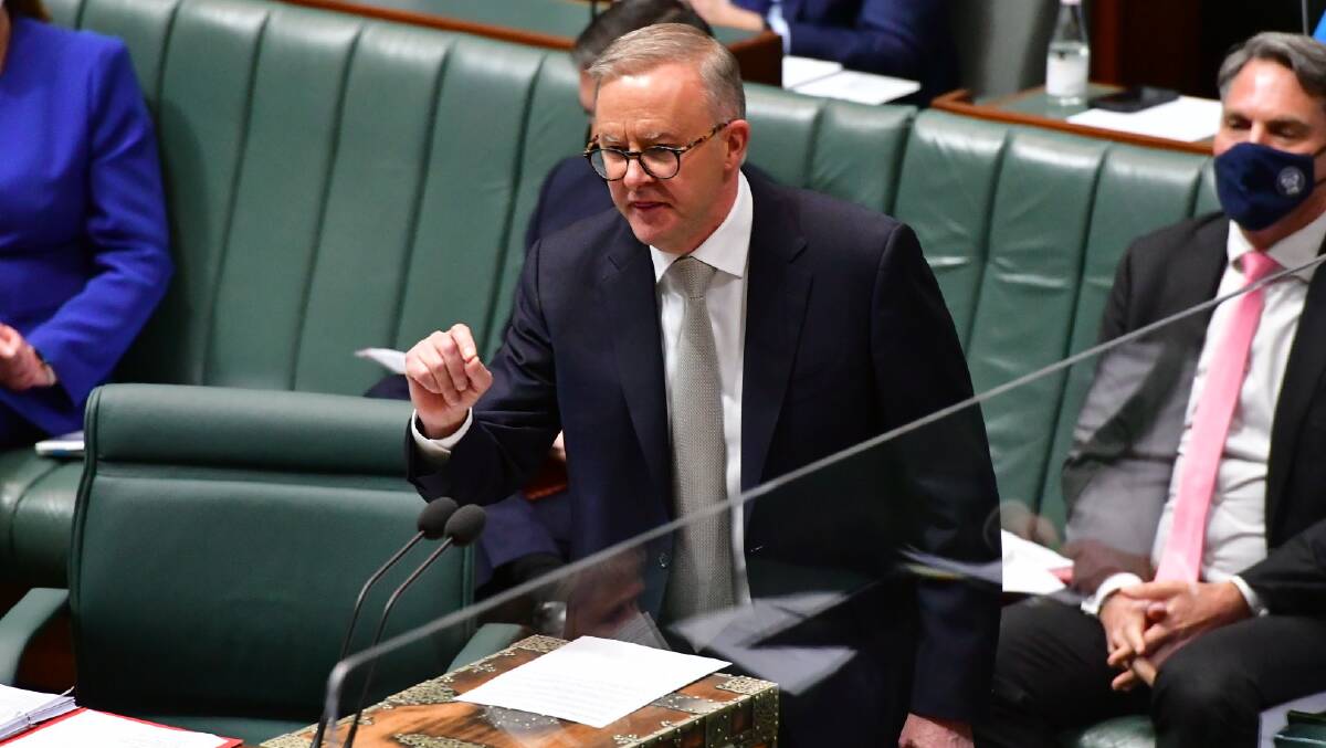 Prime Minister Anthony Albanese during his first Question Time. Picture: Elesa Kurtz