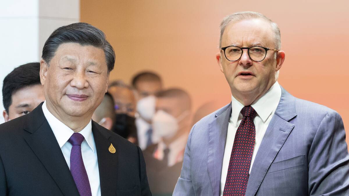  Xi Jinping, left, and Anthony Albanese met in China this week. Pictures Shutterstock, by Sitthixay Ditthavong