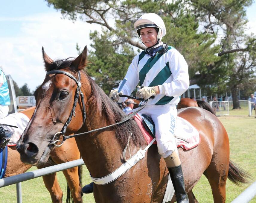 BIG WIN: Cecily Eaton returns to the mounting yard after guiding Snuggle Pot to a win in Saturday's Deepwater Cup. Photo: Bradley Photos 