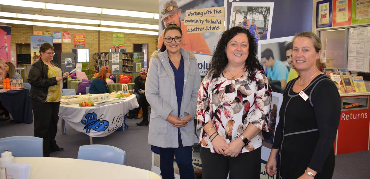 CAN-DO CREW: Expo manager Danielle Northey, transition support teacher - Department of Education Public Schools with Walcha Central School learning support teacher Kate Mackaway and Rebecca McIntyre from Joblink plus.