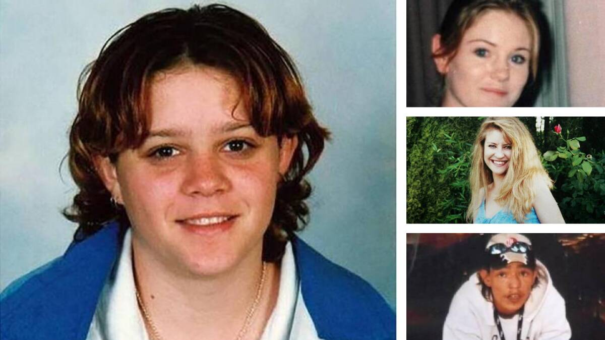 Vanished in the NSW Central West: Michelle Bright (left), Jessica Small (top right), Janine Vaughan and Andrew Russell.