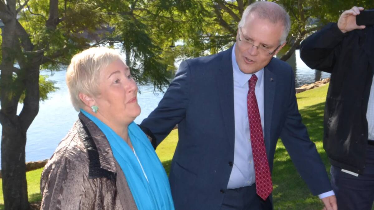 Prime Minister Scott Morrison, with outgoing Gilmore MP Ann Sudmalis in 2018. Photo: Rebecca Fist