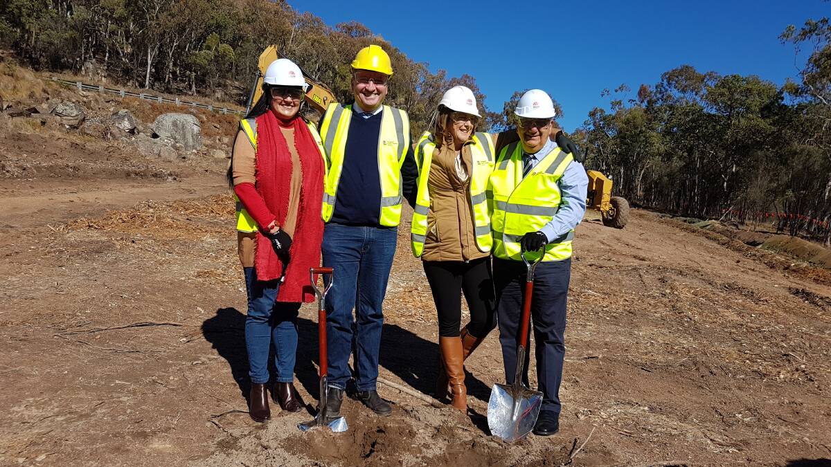 When construction started at Bolivia Hill last year, Tenterfield Shire councillor Bronwyn Petrie, Member for New England Barnaby Joyce, then roads minister Melinda Pavey and then Member for Lismore Thomas George were there.